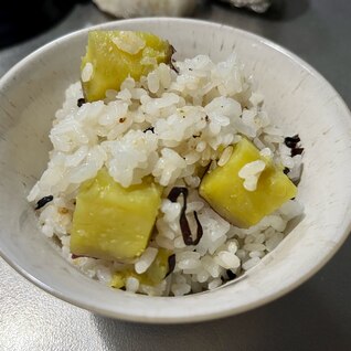 土鍋でさつまいもご飯